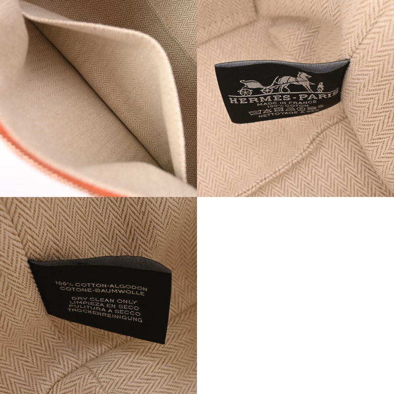 HERMES エルメス ブリッドアブラック PM フー/ルージュアッシュ レディース キャンバス ポーチ Aランク 中古 銀蔵