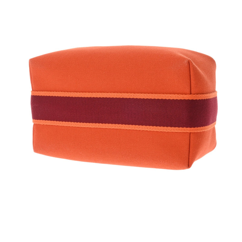 HERMES エルメス ブリッドアブラック PM フー/ルージュアッシュ レディース キャンバス ポーチ Aランク 中古 銀蔵