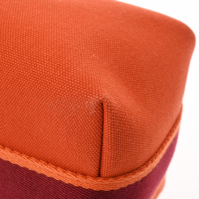 HERMES エルメス ブリッドアブラック PM フー/ルージュアッシュ レディース キャンバス ポーチ Aランク 中古 銀蔵