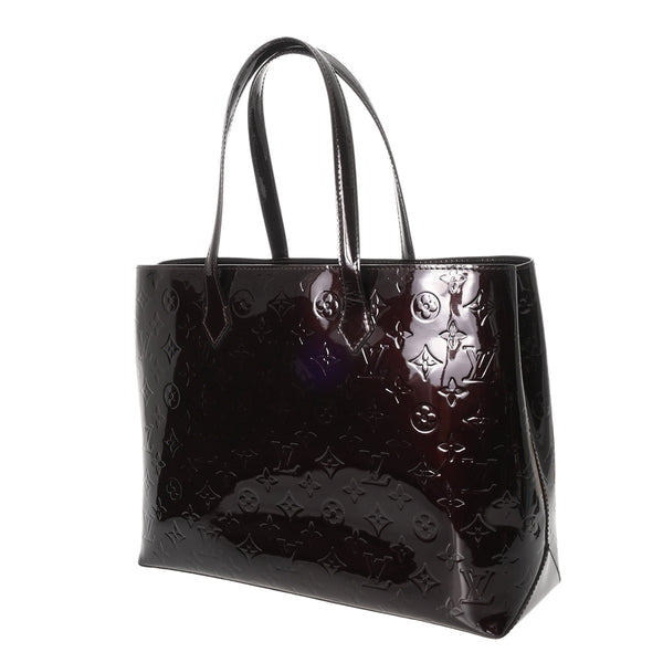 LOUIS VUITTON ルイヴィトン モノグラムヴェルニ ウィルシャー MM トート アマラント M91645 レディース ヴェルニ ハンドバッグ ABランク 中古 銀蔵