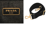 PRADA プラダ カナパ ミニ  グレー 1BG439 レディース デニム ハンドバッグ ABランク 中古 銀蔵