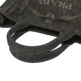 PRADA プラダ カナパ ミニ  グレー 1BG439 レディース デニム ハンドバッグ ABランク 中古 銀蔵