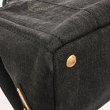 PRADA プラダ カナパ ミニ  グレー 1BG439 レディース デニム ハンドバッグ ABランク 中古 銀蔵