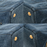 PRADA プラダ カナパ ミニ ブルー 1BG439 レディース デニム ハンドバッグ ABランク 中古 銀蔵