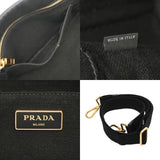 PRADA プラダ カナパ ミニ  ブラック レディース キャンバス ハンドバッグ Aランク 中古 銀蔵