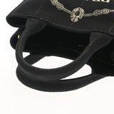 PRADA プラダ カナパ ミニ  ブラック レディース キャンバス ハンドバッグ Aランク 中古 銀蔵
