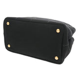 PRADA プラダ カナパ ミニ  ブラック レディース キャンバス ハンドバッグ Aランク 中古 銀蔵