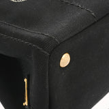 PRADA プラダ カナパ ミニ  ブラック レディース キャンバス ハンドバッグ Aランク 中古 銀蔵