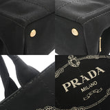 PRADA プラダ カナパ ミニ  ブラック レディース キャンバス ハンドバッグ Aランク 中古 銀蔵