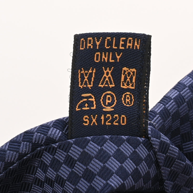 LOUIS VUITTON ルイヴィトン マイクロダミエ マリーヌ M78750 メンズ シルク100% ネクタイ 新同 中古 銀蔵