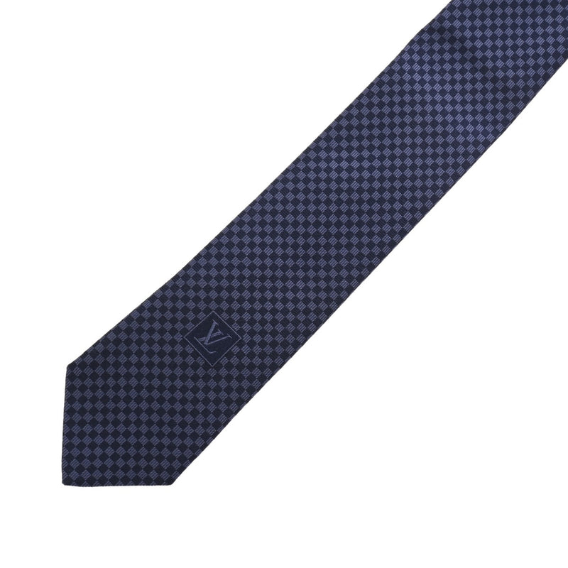 LOUIS VUITTON ルイヴィトン マイクロダミエ マリーヌ M78750 メンズ シルク100% ネクタイ 新同 中古 銀蔵