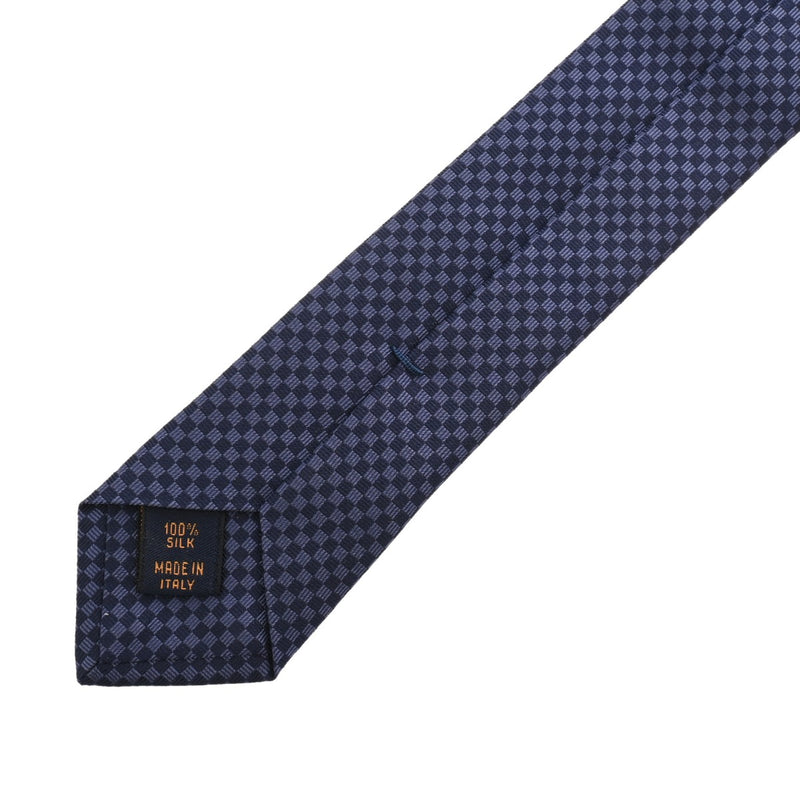 LOUIS VUITTON ルイヴィトン マイクロダミエ マリーヌ M78750 メンズ シルク100% ネクタイ 新同 中古 銀蔵