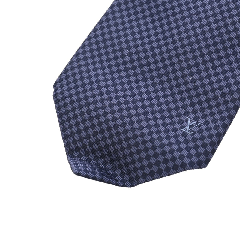 LOUIS VUITTON ルイヴィトン マイクロダミエ マリーヌ M78750 メンズ シルク100% ネクタイ 新同 中古 銀蔵