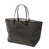 GOYARD ゴヤール サンルイ PM ヘリンボーン ブラック ユニセックス PVC レザー トートバッグ 未使用 銀蔵