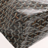 GOYARD ゴヤール サンルイ PM ヘリンボーン ブラック ユニセックス PVC レザー トートバッグ 未使用 銀蔵