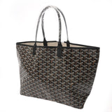 GOYARD ゴヤール サンルイ PM ヘリンボーン ブラック ユニセックス PVC レザー トートバッグ 未使用 銀蔵