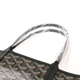 GOYARD ゴヤール サンルイ PM ヘリンボーン ブラック ユニセックス PVC レザー トートバッグ 未使用 銀蔵
