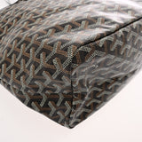 GOYARD ゴヤール サンルイ PM ヘリンボーン ブラック ユニセックス PVC レザー トートバッグ 未使用 銀蔵