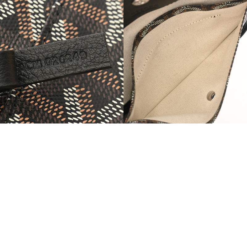 GOYARD ゴヤール サンルイ PM ヘリンボーン ブラック ユニセックス PVC レザー トートバッグ 未使用 銀蔵