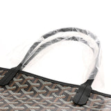 GOYARD ゴヤール サンルイ PM ヘリンボーン ブラック ユニセックス PVC レザー トートバッグ 未使用 銀蔵
