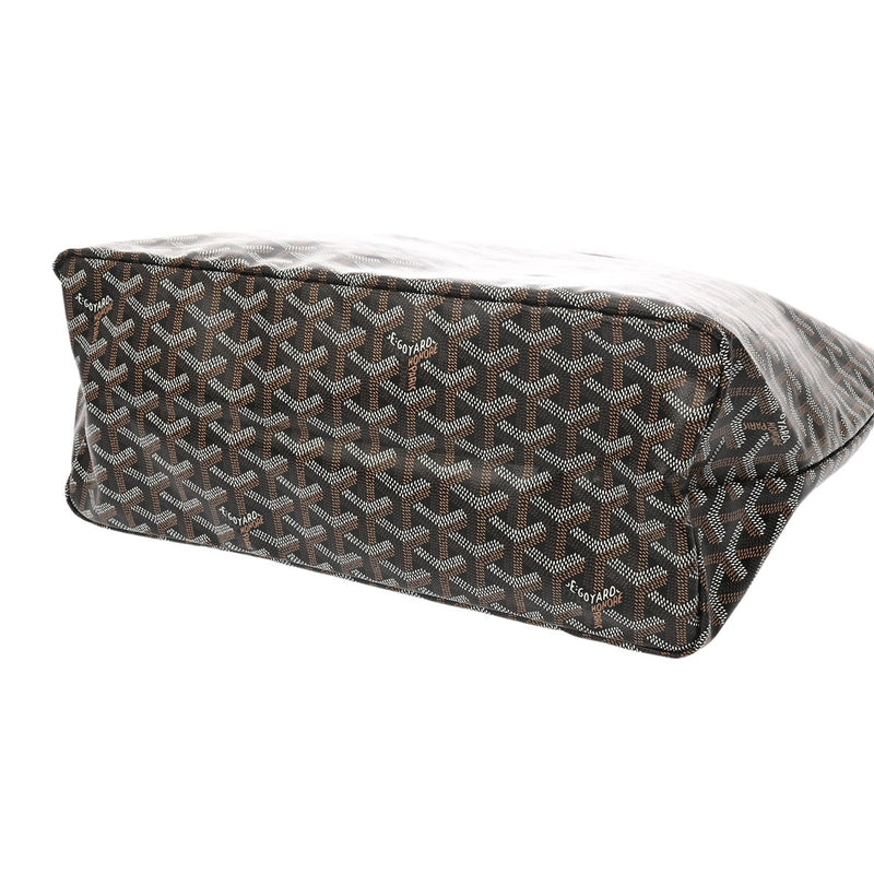 GOYARD ゴヤール サンルイ PM ヘリンボーン ブラック ユニセックス PVC レザー トートバッグ 未使用 銀蔵