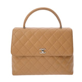 CHANEL シャネル マトラッセ ケリー型 ベージュ A12397 レディース キャビアスキン ハンドバッグ ABランク 中古 銀蔵