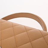 CHANEL シャネル マトラッセ ケリー型 ベージュ A12397 レディース キャビアスキン ハンドバッグ ABランク 中古 銀蔵