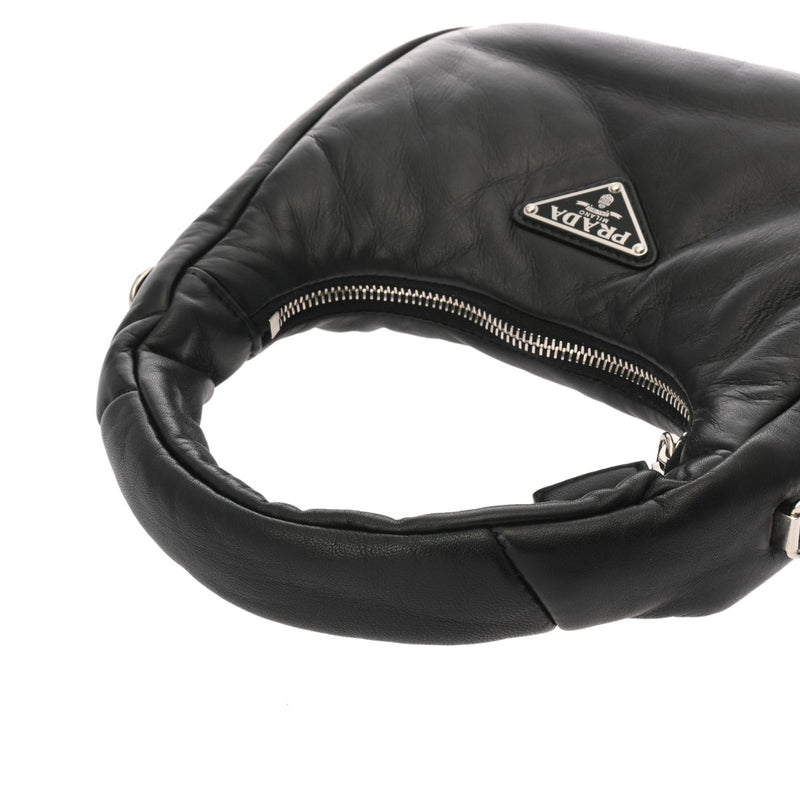 PRADA プラダ パテッド MINI ブラック 1BA384 レディース ナッパレザー ハンドバッグ Aランク 中古 銀蔵