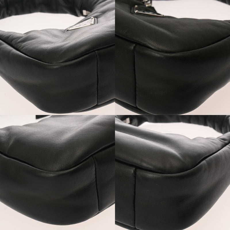 PRADA プラダ パテッド MINI ブラック 1BA384 レディース ナッパレザー ハンドバッグ Aランク 中古 銀蔵