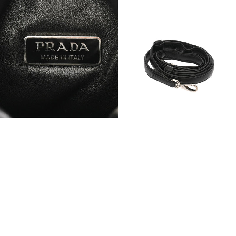 PRADA プラダ パテッド MINIトート 2WAY ブラック 1BA359 レディース ナッパレザー ハンドバッグ Aランク 中古 銀蔵