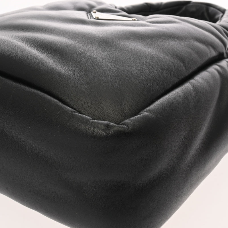 PRADA プラダ パテッド MINIトート 2WAY ブラック 1BA359 レディース ナッパレザー ハンドバッグ Aランク 中古 銀蔵