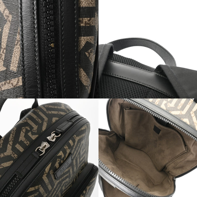 GUCCI グッチ グッチシマ バックパック カレイド ベージュ/ブラック 406370 メンズ レザー GGスプリームキャンバス リュック・デイパック ABランク 中古 銀蔵