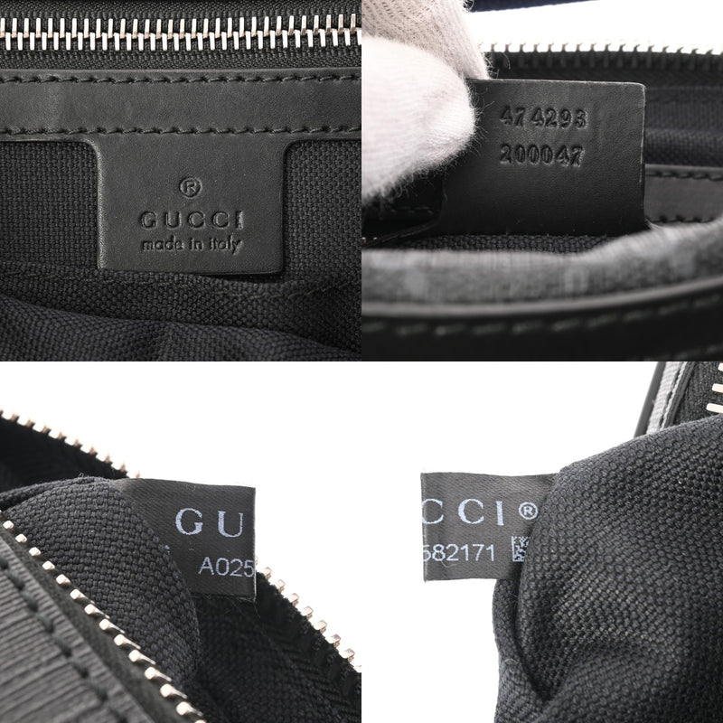 GUCCI グッチ GGスプリーム ベルトバッグ ブラック/グレー 474293 メンズ GGスプリームキャンバス ボディバッグ Aランク 中古 銀蔵