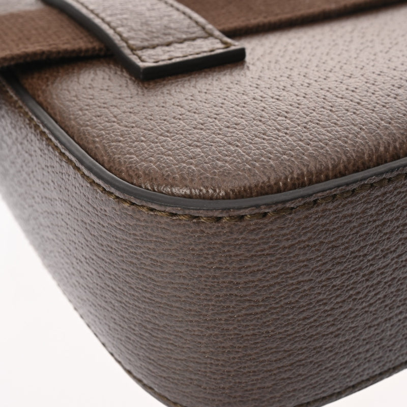 GUCCI グッチ 100周年記念 ブラウン／マルチカラー 602695 ユニセックス カーフレザー ボディバッグ Aランク 中古 銀蔵