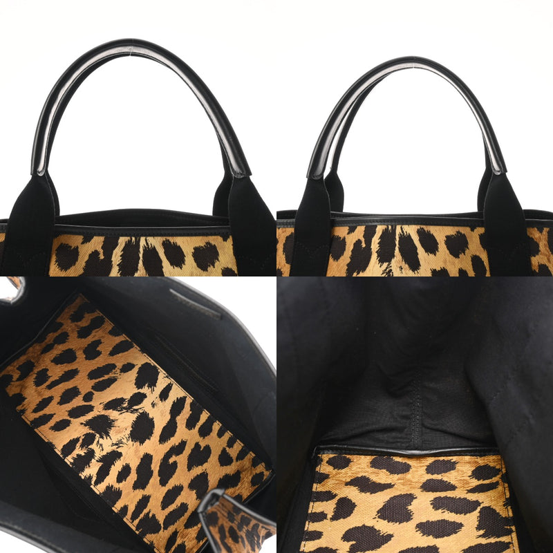 BALENCIAGA バレンシアガ ネイビーカバス S レオパード ベージュ 
