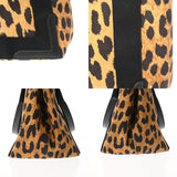 BALENCIAGA バレンシアガ ネイビーカバス S レオパード ベージュ 339933 レディース キャンバス レザー ハンドバッグ Aランク 中古 銀蔵