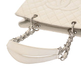 CHANEL シャネル GST グランドショッピングトート ホワイト A50995 レディース キャビアスキン トートバッグ Bランク 中古 銀蔵