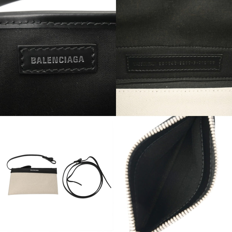 BALENCIAGA バレンシアガ ネイビーカバス XS 2WAY ホワイト/ブラック 390346 レディース キャンバス レザー ハンドバッグ Aランク 中古 銀蔵