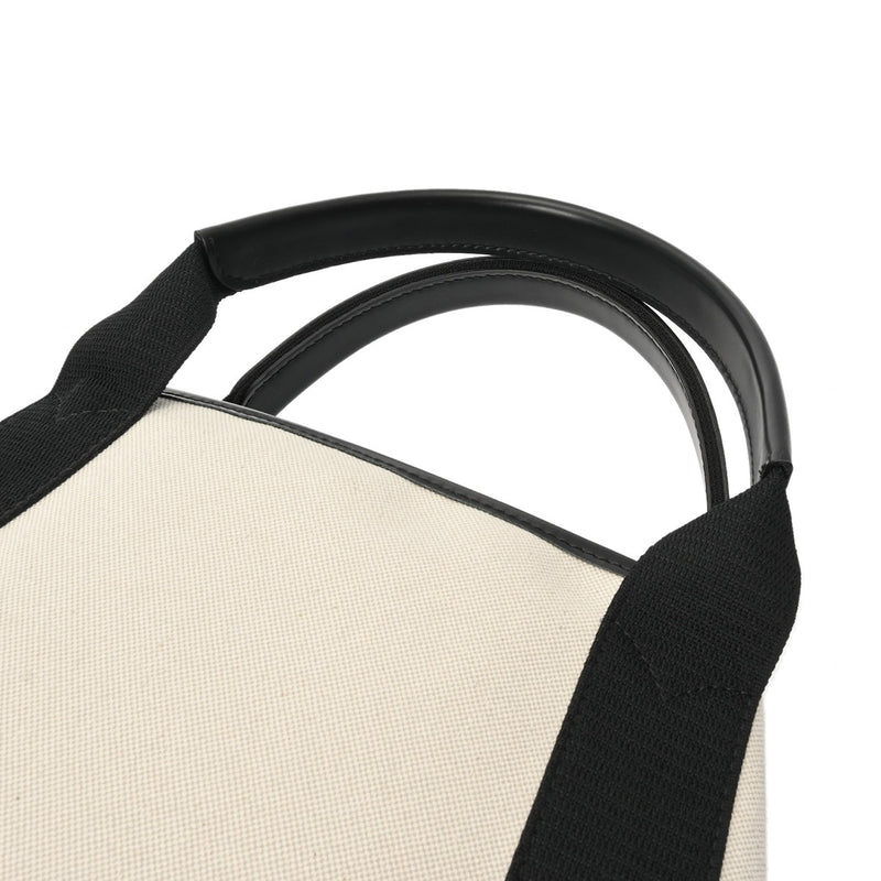 BALENCIAGA バレンシアガ ネイビーカバス XS 2WAY ホワイト/ブラック 390346 レディース キャンバス レザー ハンドバッグ Aランク 中古 銀蔵
