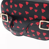 CHRISTIAN DIOR クリスチャンディオール レディディオール マイクロ バニティケース ハート柄 2WAY ブラック/レッド S09180SGA レディース レザー バニティバッグ Aランク 中古 銀蔵