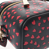 CHRISTIAN DIOR クリスチャンディオール レディディオール マイクロ バニティケース ハート柄 2WAY ブラック/レッド S09180SGA レディース レザー バニティバッグ Aランク 中古 銀蔵