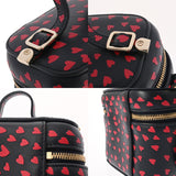 CHRISTIAN DIOR クリスチャンディオール レディディオール マイクロ バニティケース ハート柄 2WAY ブラック/レッド S09180SGA レディース レザー バニティバッグ Aランク 中古 銀蔵