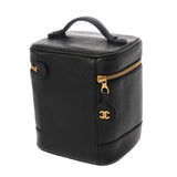 CHANEL シャネル 縦型バニティ ブラック A01998 レディース キャビアスキン バニティバッグ ABランク 中古 銀蔵