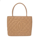 CHANEL シャネル 復刻トート ベージュ A01804 レディース キャビアスキン トートバッグ Aランク 中古 銀蔵