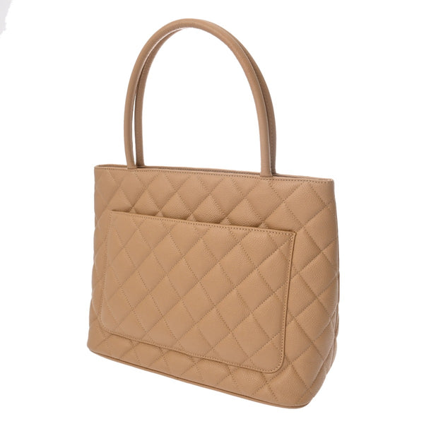 CHANEL シャネル 復刻トート ベージュ A01804 レディース キャビアスキン トートバッグ Aランク 中古 銀蔵