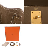 HERMES エルメス ケリー28 外縫い エトゥープ Y刻印(2020年頃) レディース ヴォーエプソン 2WAYバッグ Aランク 中古 銀蔵