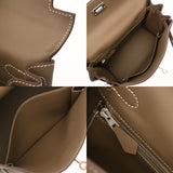 HERMES エルメス ケリー25 内縫い エトゥープ B刻印(2023年頃) レディース ヴォースイフト 2WAYバッグ 新同 中古 銀蔵