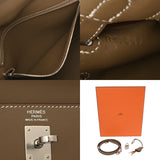 HERMES エルメス ケリー25 内縫い エトゥープ B刻印(2023年頃) レディース ヴォースイフト 2WAYバッグ 新同 中古 銀蔵