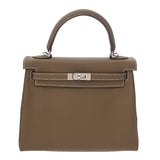 HERMES エルメス ケリー25 内縫い エトゥープ B刻印(2023年頃) レディース ヴォースイフト 2WAYバッグ 新同 中古 銀蔵