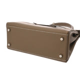 HERMES エルメス ケリー25 内縫い エトゥープ B刻印(2023年頃) レディース ヴォースイフト 2WAYバッグ 新同 中古 銀蔵